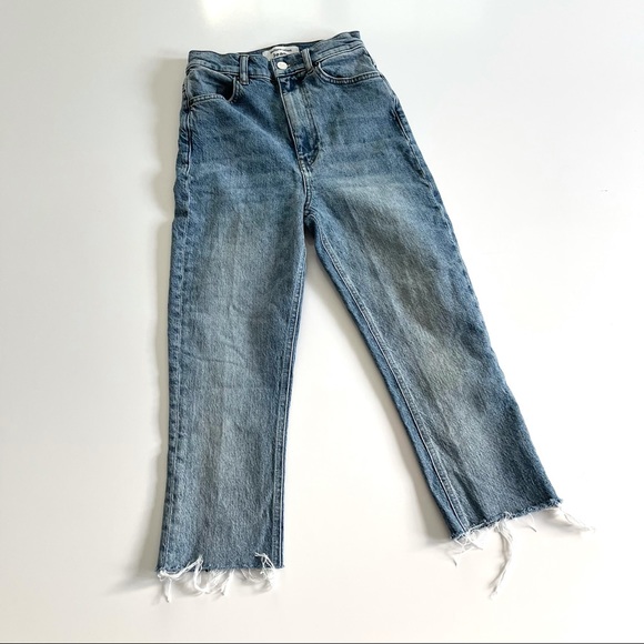 Reformation Seamed Jean High Rise Straight Leg Denim in Palermo Wash Size 23 - Picture 2 of 7